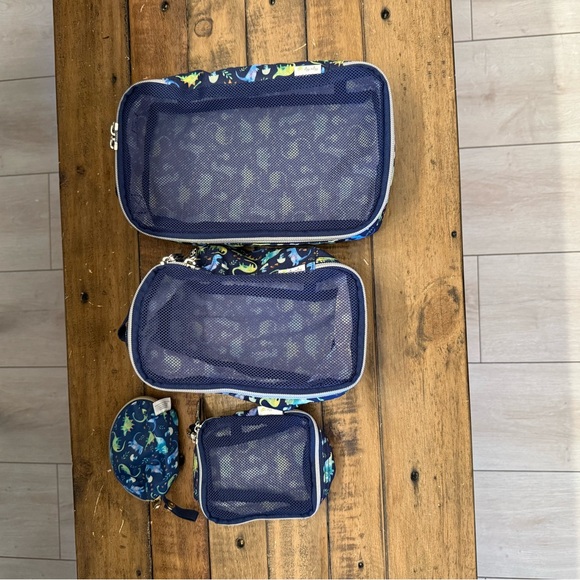Itzy Ritzy Dinosaur Print Kids Bags - Blue and Green - Picture 1 of 4